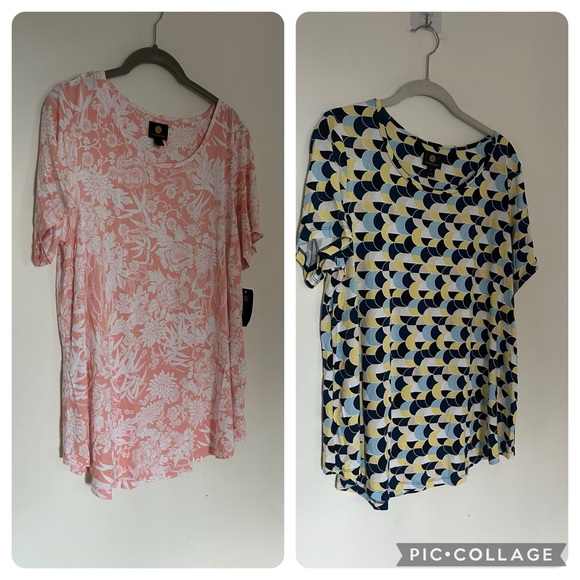 NWT (2) JM Collection 0X Short Sleeve Tops - Picture 1 of 7
